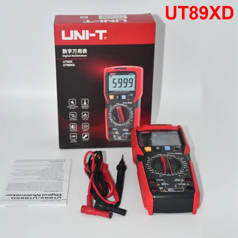 UNI-T UT89XD UT89X Multímetro Digital Profissional True RMS 20A Corrente AC DC Voltímetro Capacitância Resistência Testador Automático