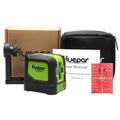 Huepar 2 Linhas Laser Nível Autonivelante (4 graus) Laser de Feixe Verde Vermelho Horizontal e Vertical Linha Cruzada com Base Magnética
