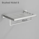 Acessórios para banheiro Toalheiro Aço inoxidável Toalheiro Acessórios para banheiro Prateleira de armazenamento Toalheiro duplo Dourado/Preto/Cromado