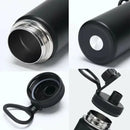 Garrafa térmico de aço inoxidável de 800ml para água fria, com vedação hermética, ideal para viagens, esportes e uso no carro.