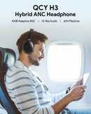 QCY H3 ANC Wireless Headphones 43dB Hybrid Active Noise Cancellation Headset Bluetooth 5.4 Hi-Res Audio Earphones 60H Playtime
