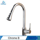 Torneira de cozinha FMHJFISD, torneira de cozinha dourada escovada, torneira de água retrátil, misturadora de alça única, rotação de 360 graus, torneira de chuveiro de cozinha