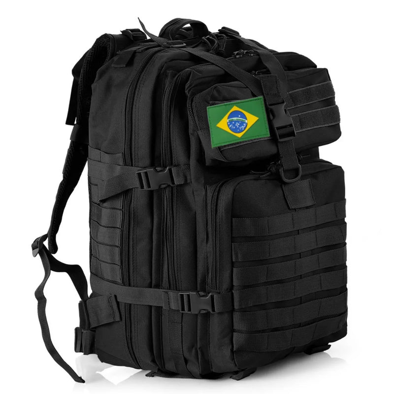 Mochila esportiva tática impermeável de nylon resistente de 25L/50L para trilhas, pesca, caça, acampamento e caminhadas