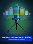 Microfone para jogos USB FIFINE A6V, premiado microfone com design iF, filtro pop/suporte anti-choque, som HD de 192 kHz e RGB para PC/PS4/5/Mac