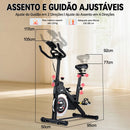Bicicleta ergométrica ZRSE para uso doméstico, ideal para exercícios cardiovasculares em ambientes internos, com suporte para iPad e monitor LCD. Transmissão silenciosa por correia.