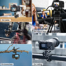 Grampo de metal Ulanzi Super com cabeça esférica dupla e braço mágico para câmera, luz, microfone, monitor de vídeo, braçadeira com rosca 1/4 3/8 para hastes e ganchos