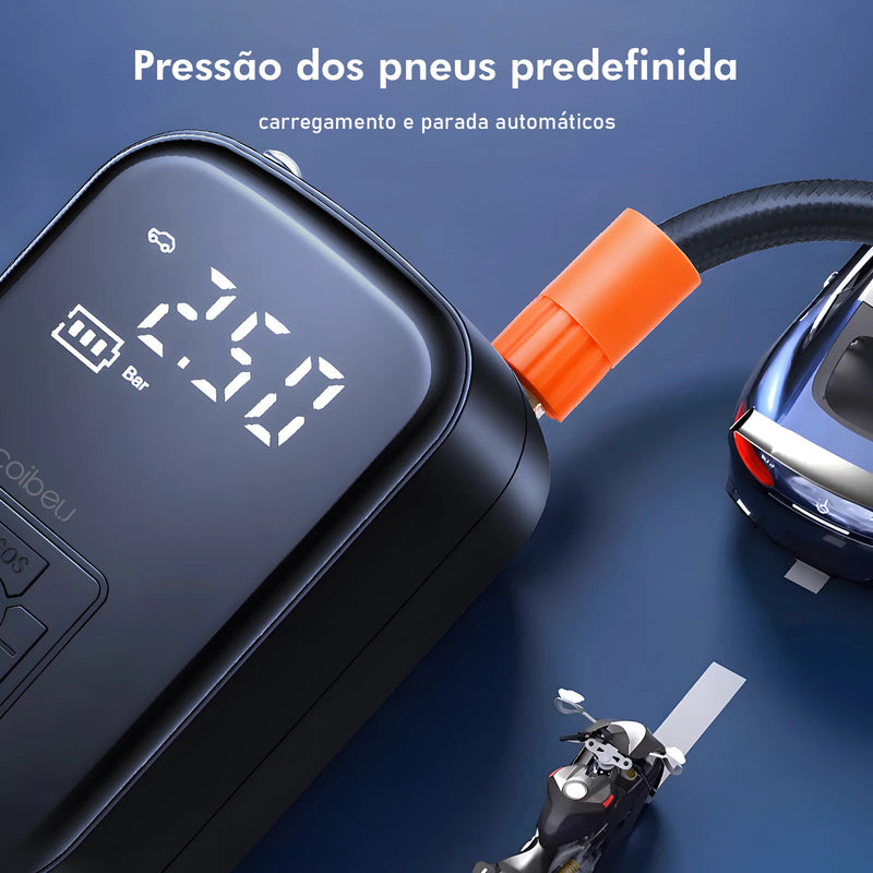 Compressor de ar portátil, mini compressor de ar portátil, bomba de enchimento de pneu de carro, bomba de ar portátil, iluminação LED