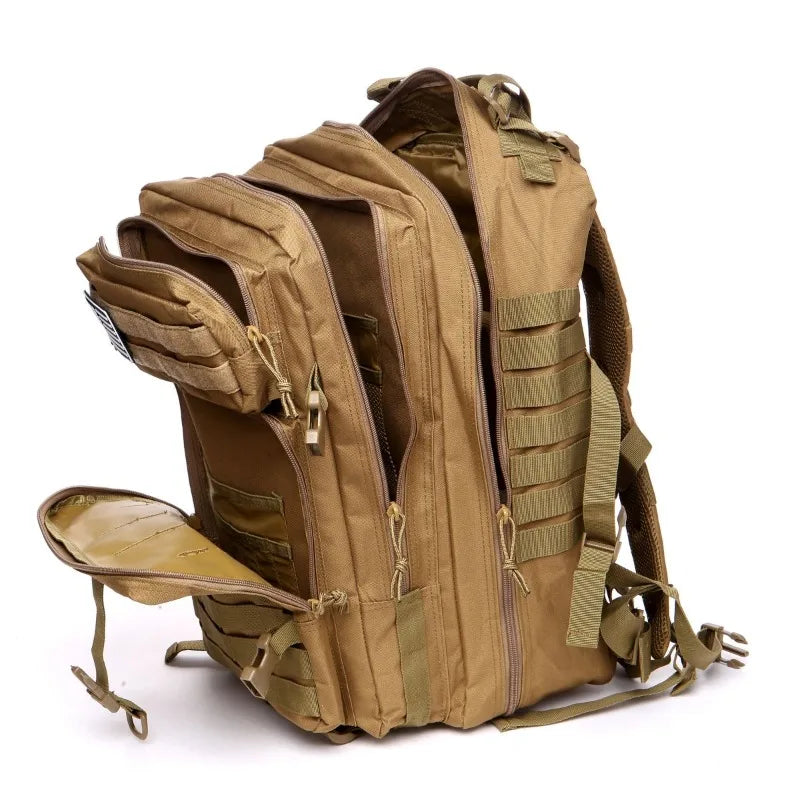 Mochilas impermeáveis de nylon 1000D para atividades ao ar livre, esportivas, táticas, para acampamento, caminhadas, pesca, caça, mochila 25L/50L