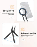 Ulanzi MA30 Magsafe Phone Tripod Dual-sided Magnetic Phone Holder Phone Stand for Iphone 16 15 Outdoor Travel Vlog LiveStreaming