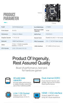 Placa-mãe SZMZ H61 LGA 1155 H61M H61 LGA1155 DDR3 PC Motherboards 1155 mainboard H61