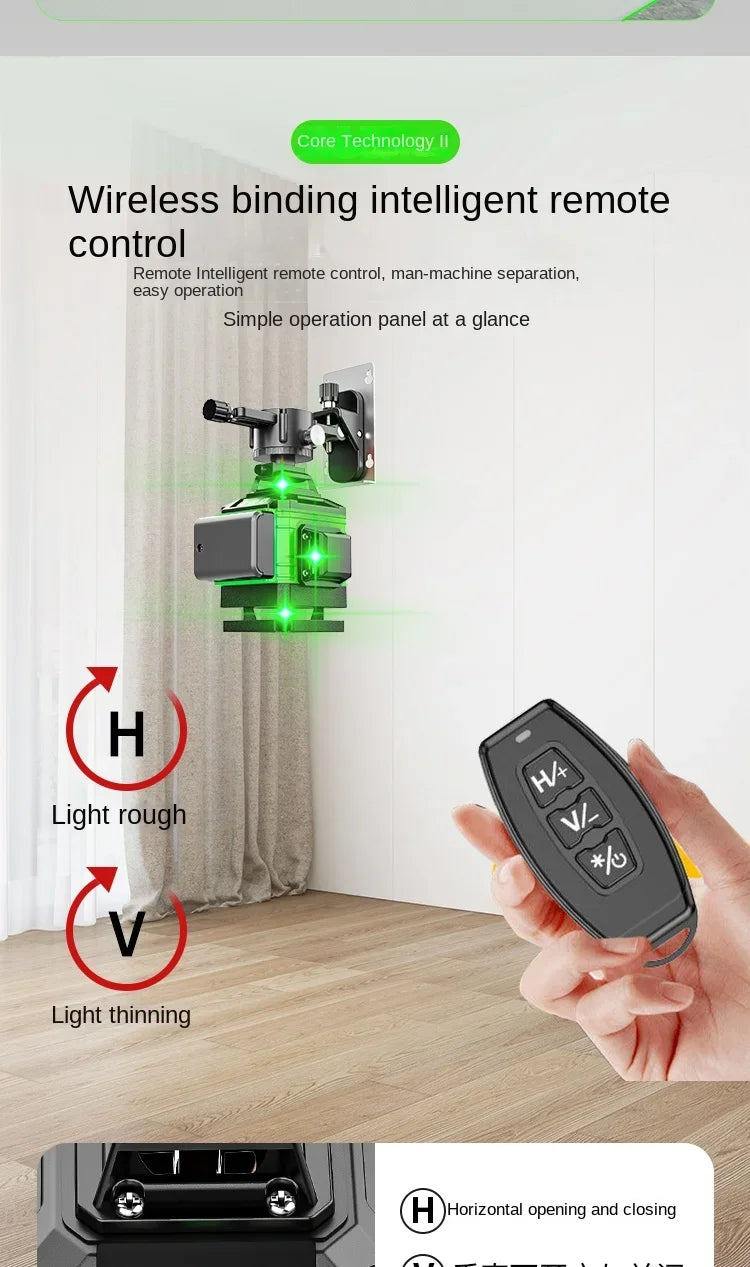 Nível laser de 2 baterias 8/12/16 linhas luz verde linha automática de alta precisão enviado do armazém do Brasil isento de impostos