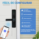 Fechadura eletrônica de porta de impressão digital aplicativo desbloqueio remoto para casa apartamento Tuya wifi