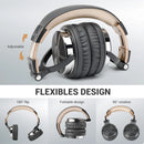 Fones de ouvido com fio Oneodio Pro 10, áudio de alta resolução, fone de ouvido com fio, estéreo, profissional para DJ, com microfone, sobre a orelha, fone de ouvido de estúdio