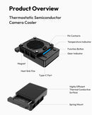 Ulanzi CU01 Termostático Semicondutor Câmera Cooler Ventilador de Refrigeração Radiador Kit de Gravação 4K Dissipador de Calor para Sony Canon Nikon