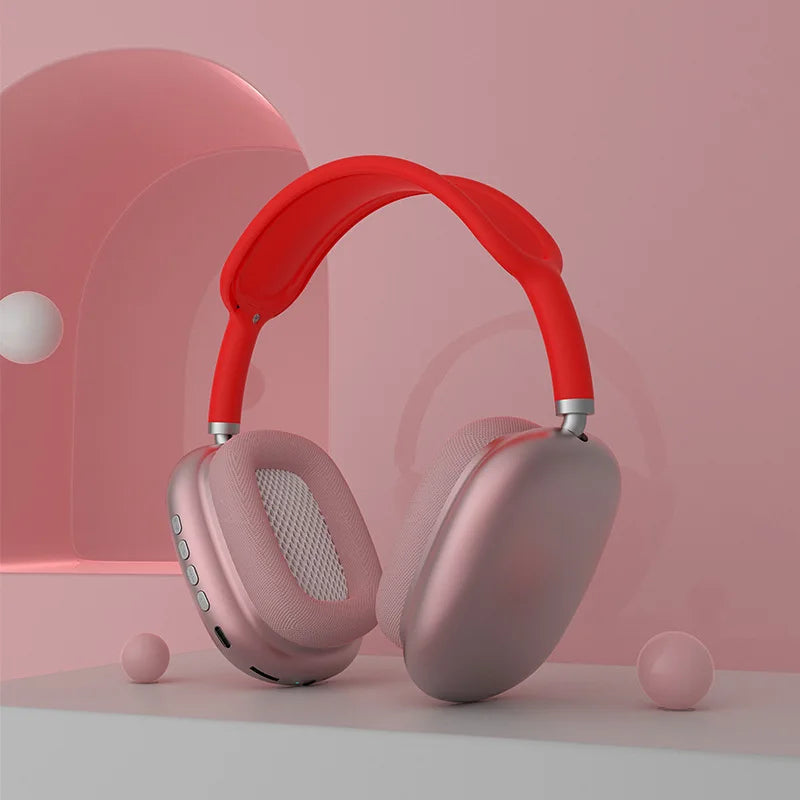 Fones de ouvido Bluetooth, head mounted gaming estéreo sem fio com microfone