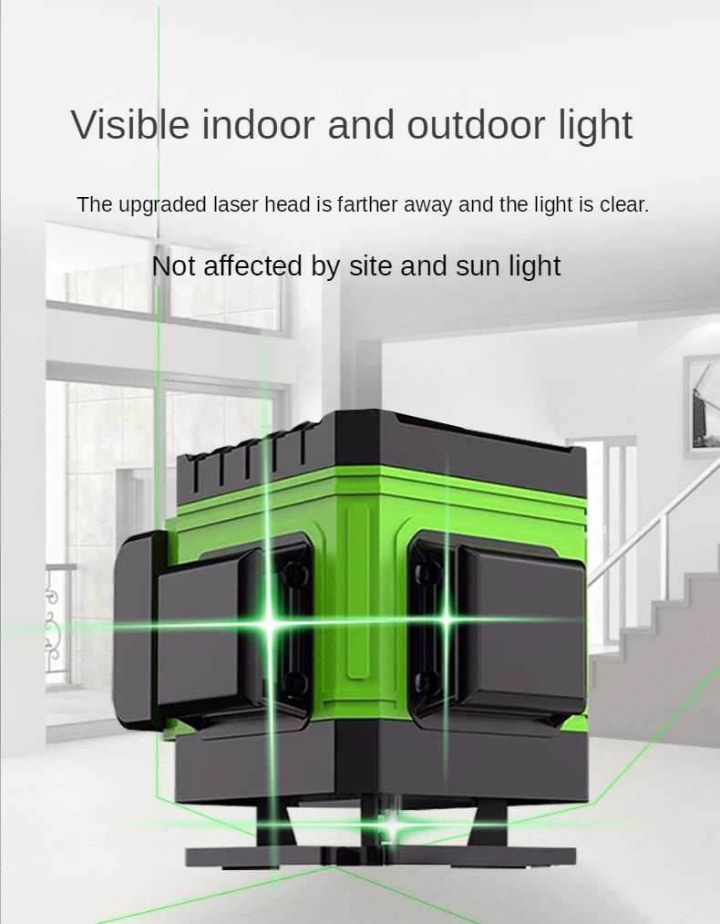 8/12/16 Nível de laser de linha 360 Nível de laser verde Instrumentos ópticos Ferramentas de construção Instrumentos de medição e análise