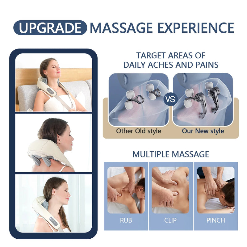 Massageador Elétrico Pescoço, Costas, Ombros e Trapézio Foreverlily