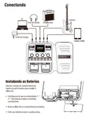 Pedal de guitarra KOKKO com efeito sintetizado, 18 modelos de amplificadores, IR 512, sampler Dot, bateria eletrônica e função de loop. Acessórios para guitarra KMF-1.