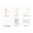 Microfone para jogos USB Comica Uni Pro com botão de cancelamento de ruído/RGB/balanço de ganho e microfone condensador para streaming de podcast