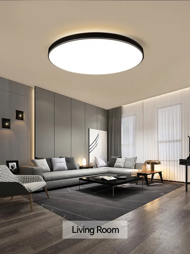 Luminária de teto LED 110V 220V à prova d'água, moderna, 20W/30W/40W/50W para sala de estar, quarto, banheiro e cozinha