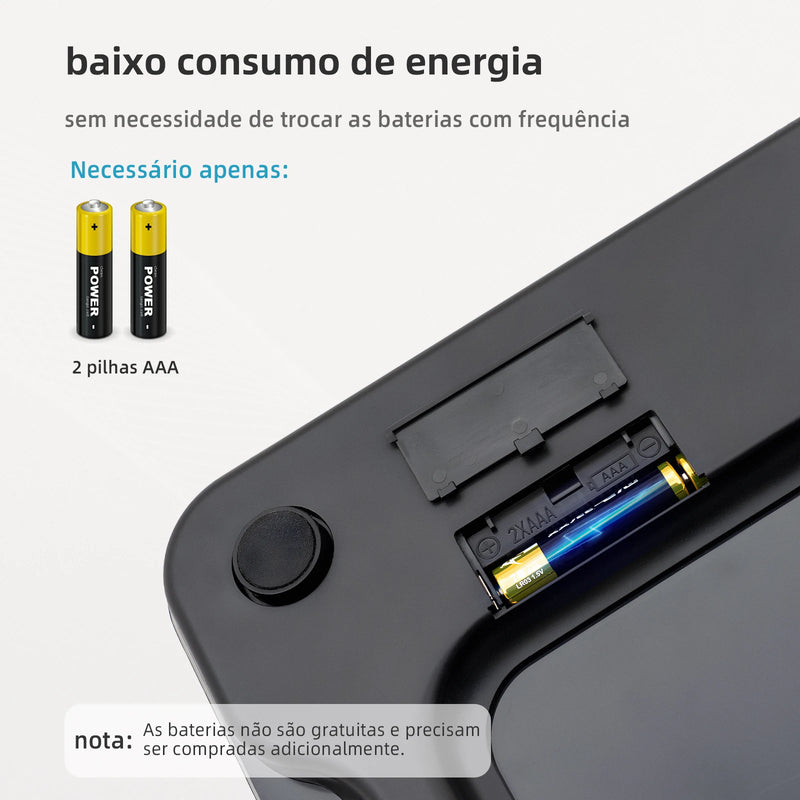 Tuya, Balança Corporal de Bioimpedância Digital Inteligente com 17 Medidas Essenciais, LCD Grande, Até 180 kg, Coibeu