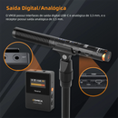 Microfone Shotgun COMICA VM30 2.4G Super Cardioide Condensador Sem Fio com Controle de Ganho para Câmera, Celular, Podcast e Gravação