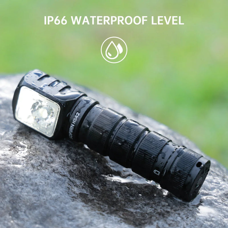 Lanterna de cabeça SOFIRN HS42 2100lm 18650 EDC USB C recarregável com banco de energia Lanterna LED SST40 com magnético para camping