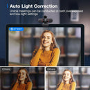 Webcam 4K com tripé EMEET USB para computador, com foco automático e microfones para streaming, compatível com Zoom/Teams/OBS/PC/Mac/Laptop.
