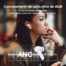Fone de ouvido sem fio QCY HT05 ANC com cancelamento de ruído de 40 dB, Bluetooth 5.2, 6 microfones, ENC HD, chamada, TWS, modo de transparência