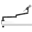 Suporte baixo para microfone de mesa Ulanzi LS26, ajustável em 360°, braço cruzado super longo de 48 cm com suporte para microfone de 1/4'', 3/8'' e 5/8''
