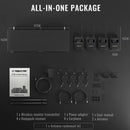 Sistema de monitoramento intra-auricular mono de 4 canais com retorno de palco sem fio Phenyx pro PTM-33 e suporte para rack, ideal para igrejas e casamentos.