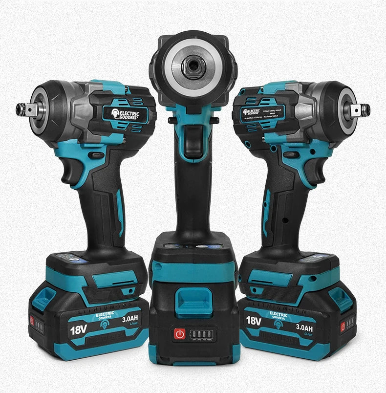 Conjunto de chaves elétricas sem escova EGOD de 1/2'' de alta potência, 500 N.M, para remoção de pneus soltos, ferramentas elétricas para reparo de pneus de carro, para bateria Makita de 18 V