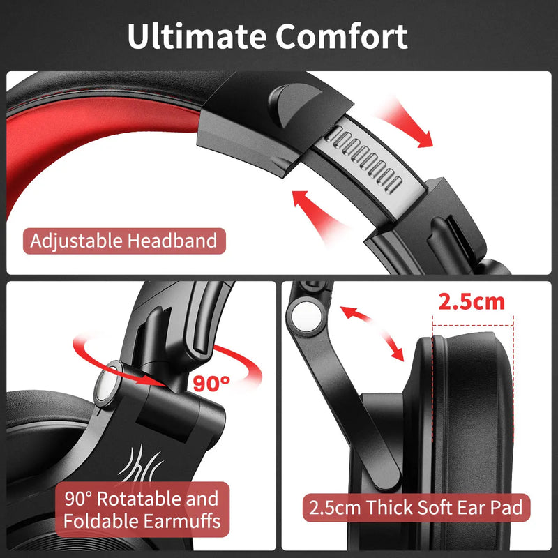 Fone de ouvido com fio Oneodio A71, com microfone, para estúdio DJ, monitor profissional, gravação e mixagem para jogos