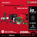 Nível a laser YEVOLT Green Beam, 4 planos, 16 linhas, autonivelante, 360 graus, 3D, que se ajusta ao solo, ferramentas de medição de ladrilhos horizontais e verticais
