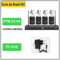 Sistema de monitoramento intra-auricular mono de 4 canais com retorno de palco sem fio Phenyx pro PTM-33 e suporte para rack, ideal para igrejas e casamentos.