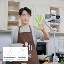 Kit estabilizador gimbal FeiyuTech VB4 para smartphone com rastreamento por IA e luz de preenchimento integrada, haste de extensão de 216 mm, para iPhone/Android.