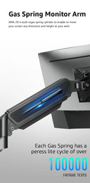 Suporte de mesa para monitor Bewiser de 13" a 32" com capacidade de peso de até 9 kg (19,8 lbs), altura ajustável, rotação de 360°