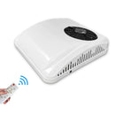 Ar condicionado elétrico de teto Treeligo 12V/24V 13500BTU para trailers, motorhomes e vans. Ideal para estacionamento e transporte em veículos recreativos, caminhões, trailers e caravanas.