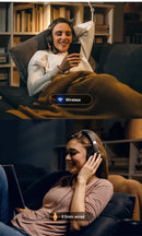 Fones de ouvido com 120 horas de reprodução, Bluetooth Picun B8 3EQ sem fio, baixa latência, chamadas viva-voz