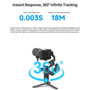 Gimbal FeiyuTech SCORP Mini 3 Pro com alça remota removível e rastreamento AI 4.0 para câmeras mirrorless, câmeras de ação e smartphones.