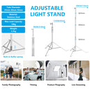 Tripé superestável de 2/2,9 m, grande, dobrável, suporte de luz, estrutura de elevação, rodas, fotografia, softbox, estúdio fotográfico, aço inoxidável