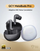 Fones de ouvido QCY MeloBuds Pro ANC Bluetooth 5.3 sem fio 46dB híbrido ANC Hi-Res LDAC fones de ouvido 6 microfones 34h detecção intra-auricular