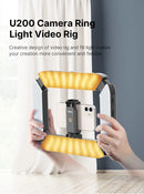 Ulanzi U200 U-200 Smartphone Video Rig LED Video Light 2 em 1 Ring Light Cold Shoe para Microfone Tiktok Youtube Live Rig Light