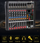 Mesa de mistura profissional USB de 8 canais, placa de mixagem de áudio, efeitos digitais, reprodutor de MP3, consoles, computador, gravação de palco.