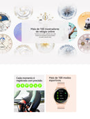 Relógio inteligente esportivo e fitness feminino com monitor de frequência cardíaca, à prova d'água e ideal para presentear.