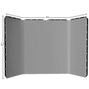 Cenário de tela verde Chromakey grande portátil com suporte para fotografia, sistema de suporte para gravação de vídeo e foto 240x400 cm