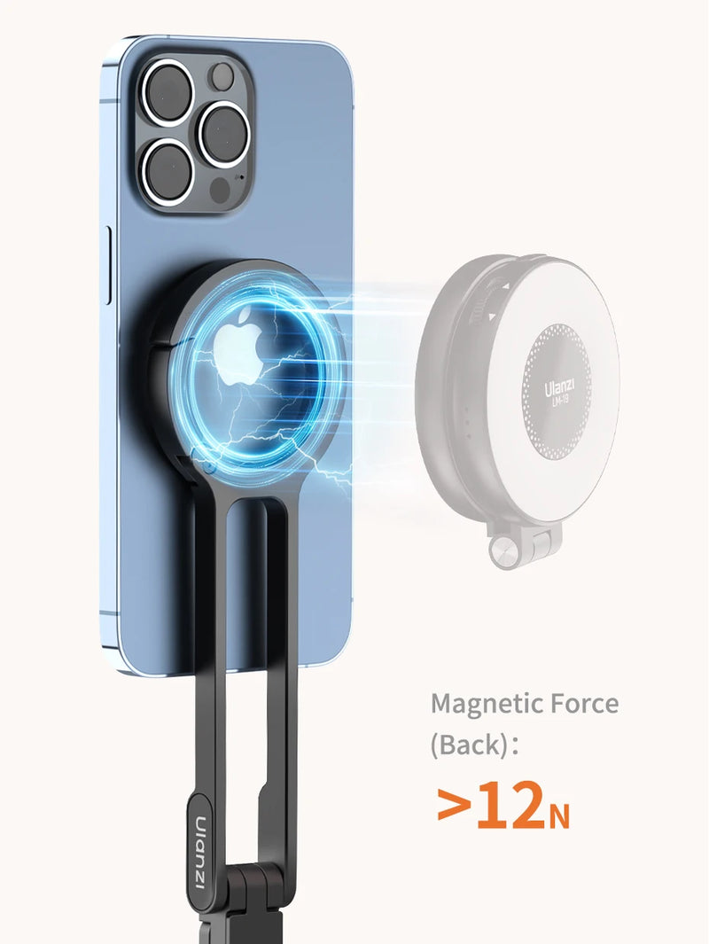 Ulanzi MA30 Magsafe Phone Tripod Dual-sided Magnetic Phone Holder Phone Stand for Iphone 16 15 Outdoor Travel Vlog LiveStreaming