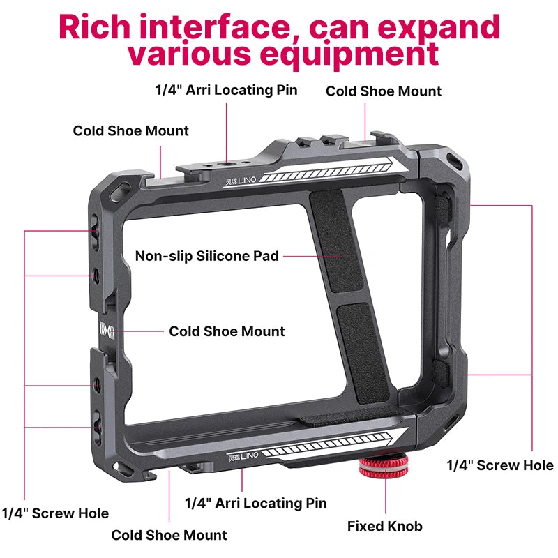 Suporte para celular Ulanzi Lino para vídeo e vlog, com alça para iPhone X de 5,4'' a 6,7'', 11, 12, 13, 14 Pro Max, Android, fotografia