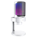 Microfone USB FIFINE para gravação e streaming em PC/Mac com filtro pop, silenciador rápido e conector de microfone de 3,5 mm, microfone com 3 modos RGB - A8