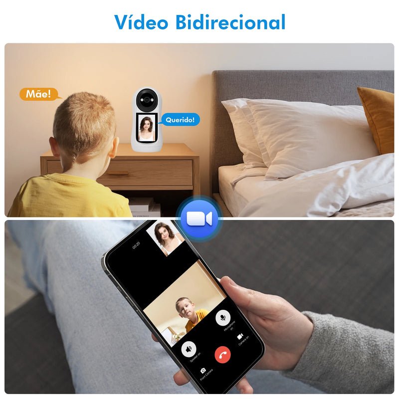 Câmera para bebês, ICSee, câmera de segurança Wi-Fi, minicâmera, webcam, monitor, câmera ICSee, câmera IP, do Brasil